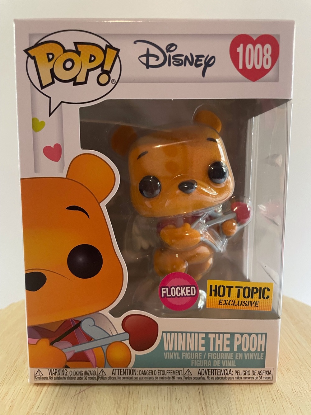 Funko Pop Disney Winnie the Pooh Cupid Hot Topic Exclusive Flocked
